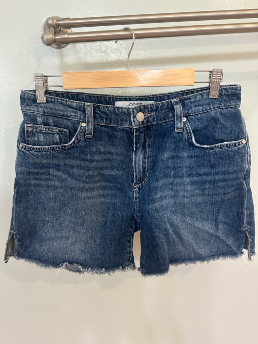 Joe's Jeans Distressed Dark Blue Denim Jean Shorts